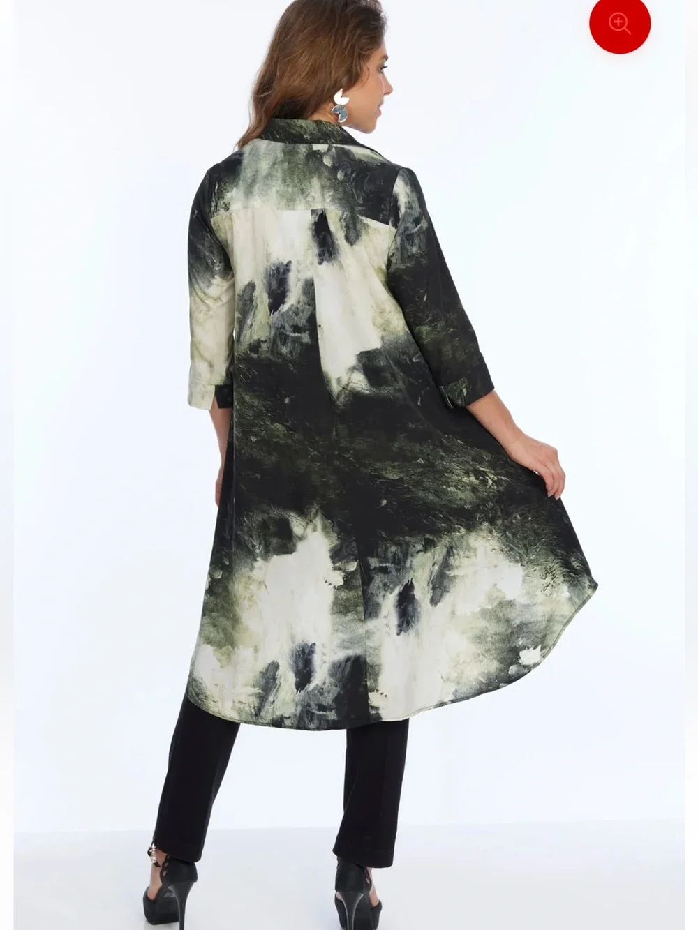 Lior Paris Hunter Green Dress/Duster - Picture 2 of 4